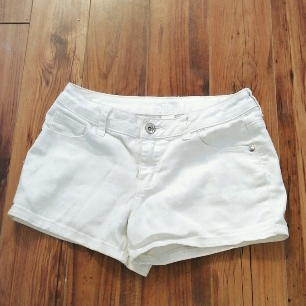 White Jean shorts